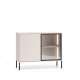 Skjenk BARNEE 107x86 cm - 2 dører -  cashmere - LED