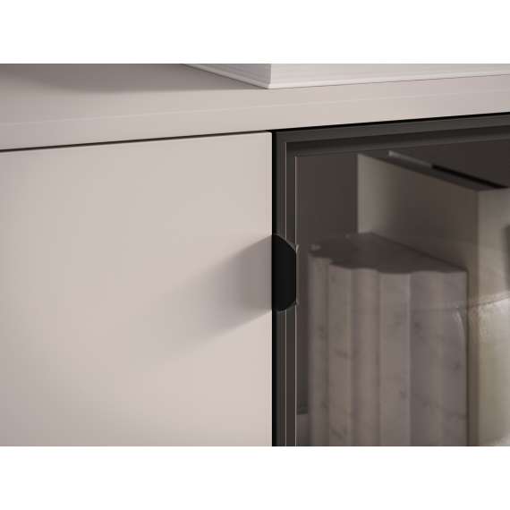 Skjenk BARNEE 107x86 cm - 2 dører -  cashmere - LED