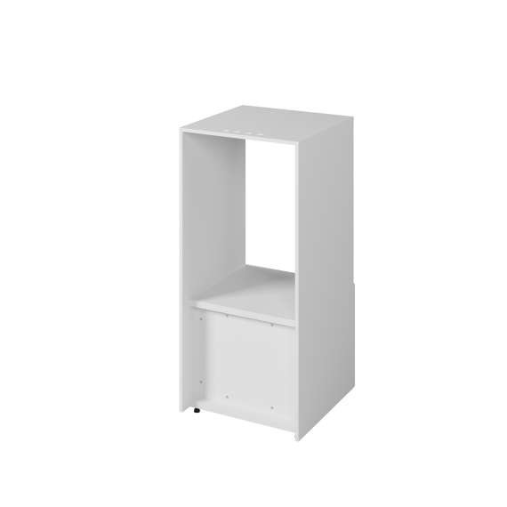 Skap til vaskemaskin og tørketrommel ASA 134x144 cm - med skuff - hvit