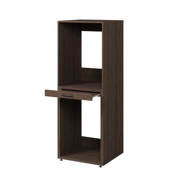 Skap til vaskemaskin og tørketrommel ASA 69x189 cm - valnøt