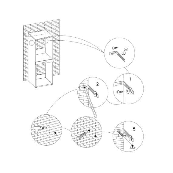 Skap til vaskemaskin og tørketrommel ASA 69x189 cm - valnøt