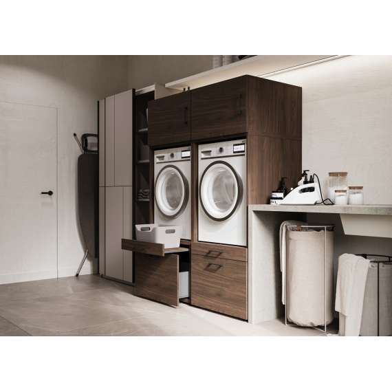 Overskap til vaskemaskinskap ASA 67x44 cm - valnøtt