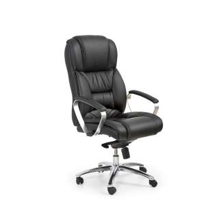 Kontorstol FOSTER - svart skinn