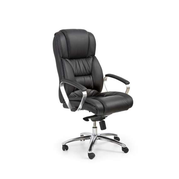 Kontorstol FOSTER - svart skinn