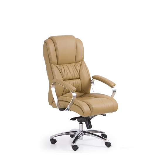 Kontorstol FOSTER - lys brun skinn