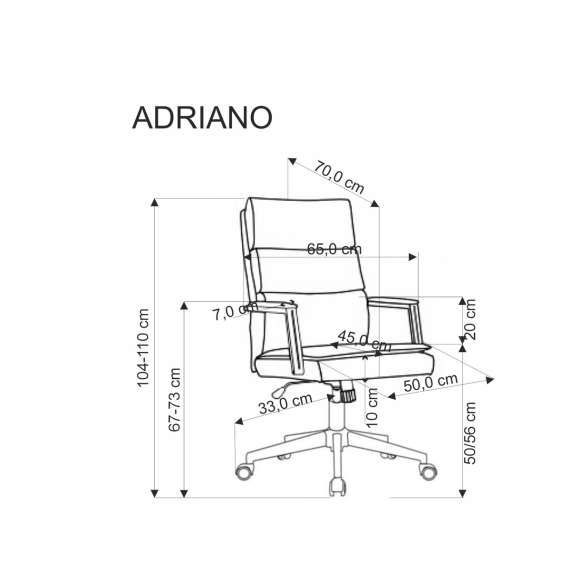 Kontorstol ADRIANO - grå stoff - TILT mekanismen