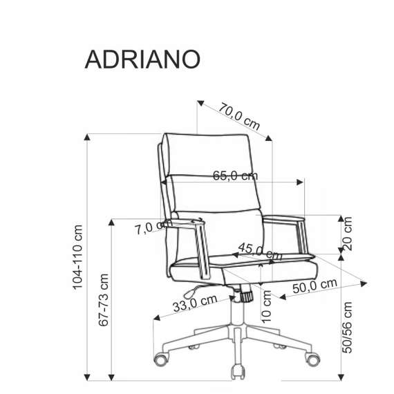 Kontorstol ADRIANO - oliven stoff - TILT mekanismen
