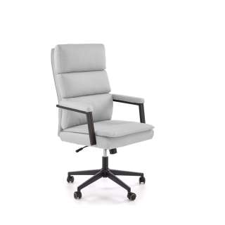 Kontorstol ADRIANO 2 - lys grå imitert skinn - TILT mekanismen