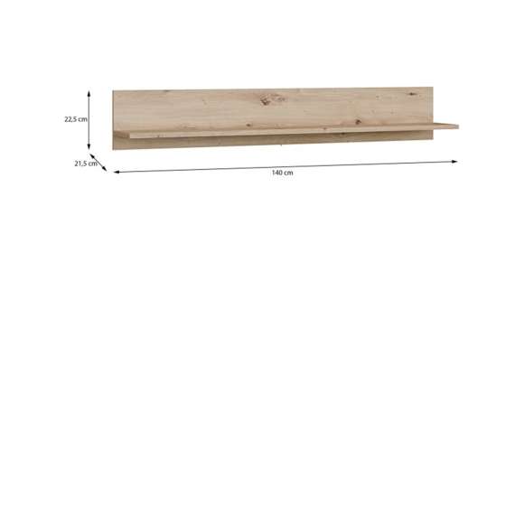 Hylle ARCHBOX 140x22 cm - eik artisan