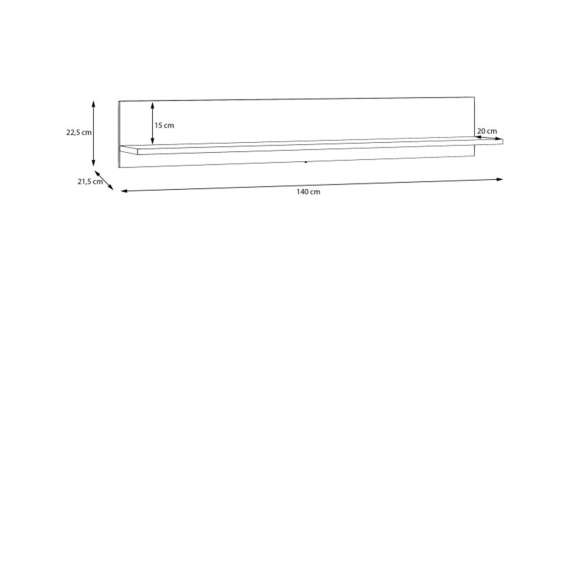 Hylle ARCHBOX 140x22 cm - eik artisan