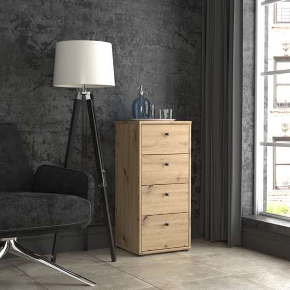 Kommode ARCHBOX - 39x85 cm - eik artisan - 4 skuffer