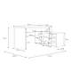 Skrivebord ARCHBOX - 151 x121 cm - eik artisan - 2 dører - 3 skuffer