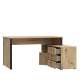 Skrivebord ARCHBOX - 151 x121 cm - eik artisan - 2 dører - 3 skuffer