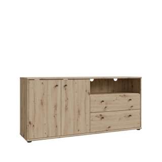 Tv-benk ARCHBOX - 144 x66 cm - eik artisan - 2 dører - 2 skuffer