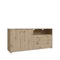 Tv-benk ARCHBOX - 144 x66 cm - eik artisan - 2 dører - 2 skuffer