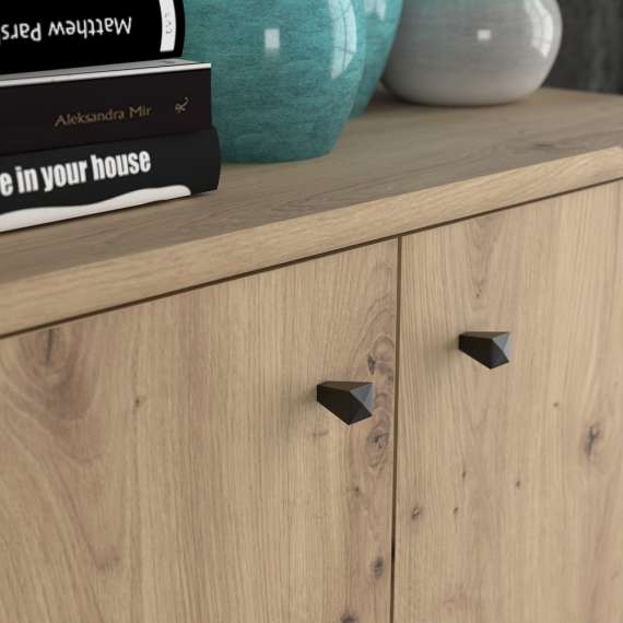 Tv-benk ARCHBOX - 144 x66 cm - eik artisan - 2 dører - 2 skuffer
