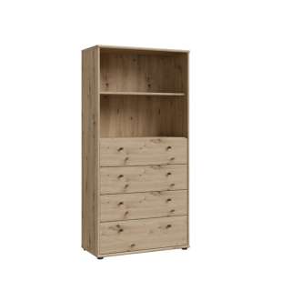 Reol ARCHBOX - 74x149 cm - eik artisan - 1 hylle - 4 skuffer