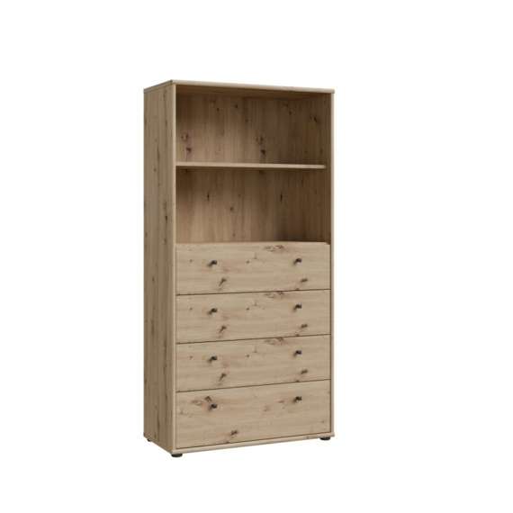 Reol ARCHBOX - 74x149 cm - eik artisan - 1 hylle - 4 skuffer