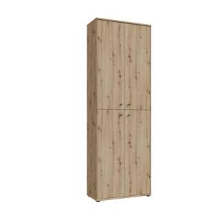 Garderobeskap ARCHBOX - 74x217 cm - eik artisan - 4 dører