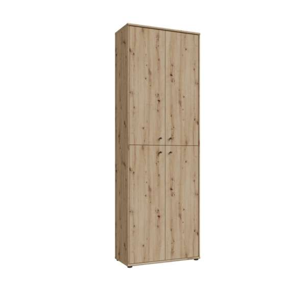Garderobeskap ARCHBOX - 74x217 cm - eik artisan - 4 dører