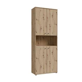 Reol med dører ARCHBOX - 74x197 cm - eik artisan - 4 dører
