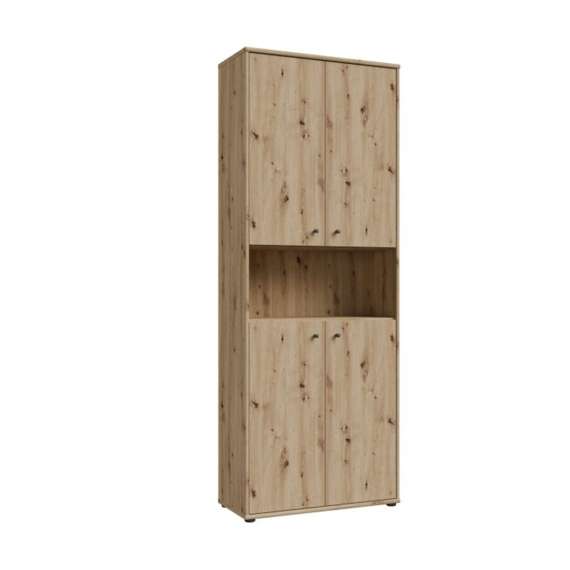 Reol med dør ARCHBOX - 74x197 cm - eik artisan - 4 dører