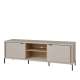Tv-benk SERAVEL 160x59 cm - 2 dører - beige sand - eik mauvella
