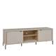 Tv-benk SERAVEL 160x59 cm - 2 dører - beige sand - eik mauvella