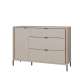 Skjenk SERAVEL 124x87 cm - 1 dør - 3 skuffer - beige sand - eik mauvella