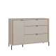 Skjenk SERAVEL 124x87 cm - 1 dør - 3 skuffer - beige sand - eik mauvella