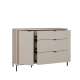 Skjenk SERAVEL 124x87 cm - 1 dør - 3 skuffer - beige sand - eik mauvella