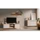 Skjenk SERAVEL 124x87 cm - 1 dør - 3 skuffer - beige sand - eik mauvella