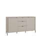 Skjenk SERAVEL 160x87 cm - 2 dører - 3 skuffer - beige sand - eik mauvella