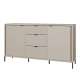 Skjenk SERAVEL 160x87 cm - 2 dører - 3 skuffer - beige sand - eik mauvella