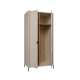 Garderobeskap SERAVEL 94x199 cm - 2 dører - beige sand - eik mauvella