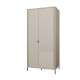 Garderobeskap SERAVEL 94x199 cm - 2 dører - beige sand - eik mauvella