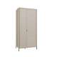 Garderobeskap SERAVEL 94x199 cm - 2 dører - beige sand - eik mauvella