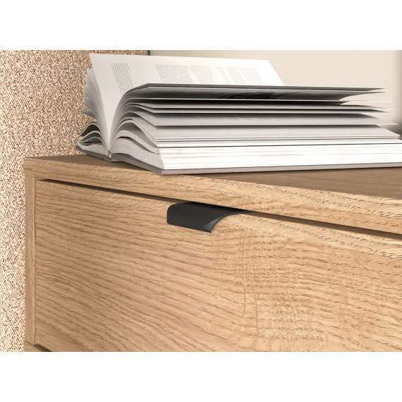 Vegghengt nattbord REYNOS - 45x18 cm - eik mavelie - 1 skuff