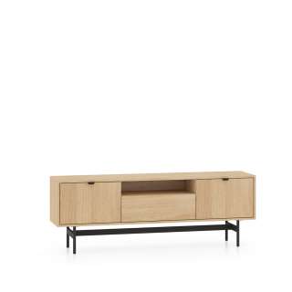 Tv-benk REYNOS - 150x53 cm - eik mavelie - 3 dører