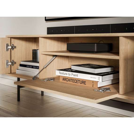 Tv-benk REYNOS - 150x53 cm - eik mavelie - 3 dører