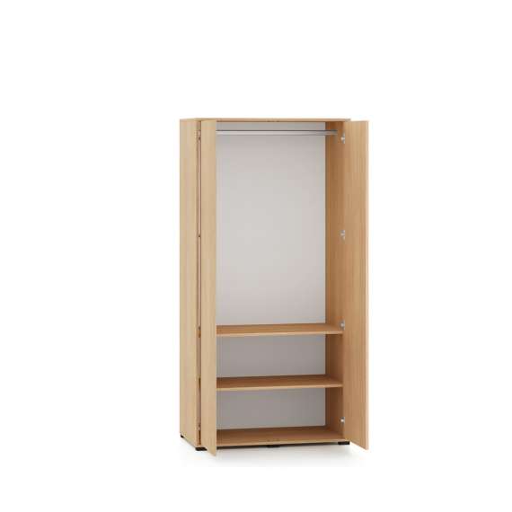 Garderobeskap REYNOS 92x190 cm - 2 dører - eik mavelie