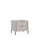 Nattbord SERAVEL 57x49 cm - 2 skuffer - beige sand - eik mauvella
