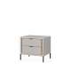 Nattbord SERAVEL 57x49 cm - 2 skuffer - beige sand - eik mauvella