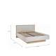 Seng SERAVEL 160x200 cm - beige sand - oppbevaringsplass - LED
