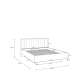 Seng SERAVEL 160x200 cm - beige sand - oppbevaringsplass - LED