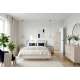 Seng SERAVEL 160x200 cm - beige sand - oppbevaringsplass - LED