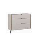 Skjenk SERAVEL 110x87 cm - 3 skuffer - beige sand - eik mauvella