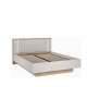 Seng SERAVEL 160x200 cm - beige sand - oppbevaringsplass - LED