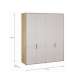 Garderobeskap SERAVEL - 180x214 cm - beige sand - 4 dører