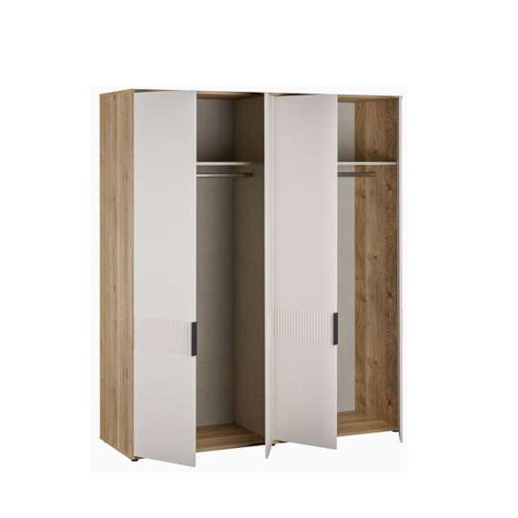 Garderobeskap SERAVEL - 180x214 cm - beige sand - 4 dører